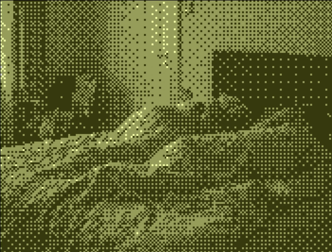 Dithered bedroom.